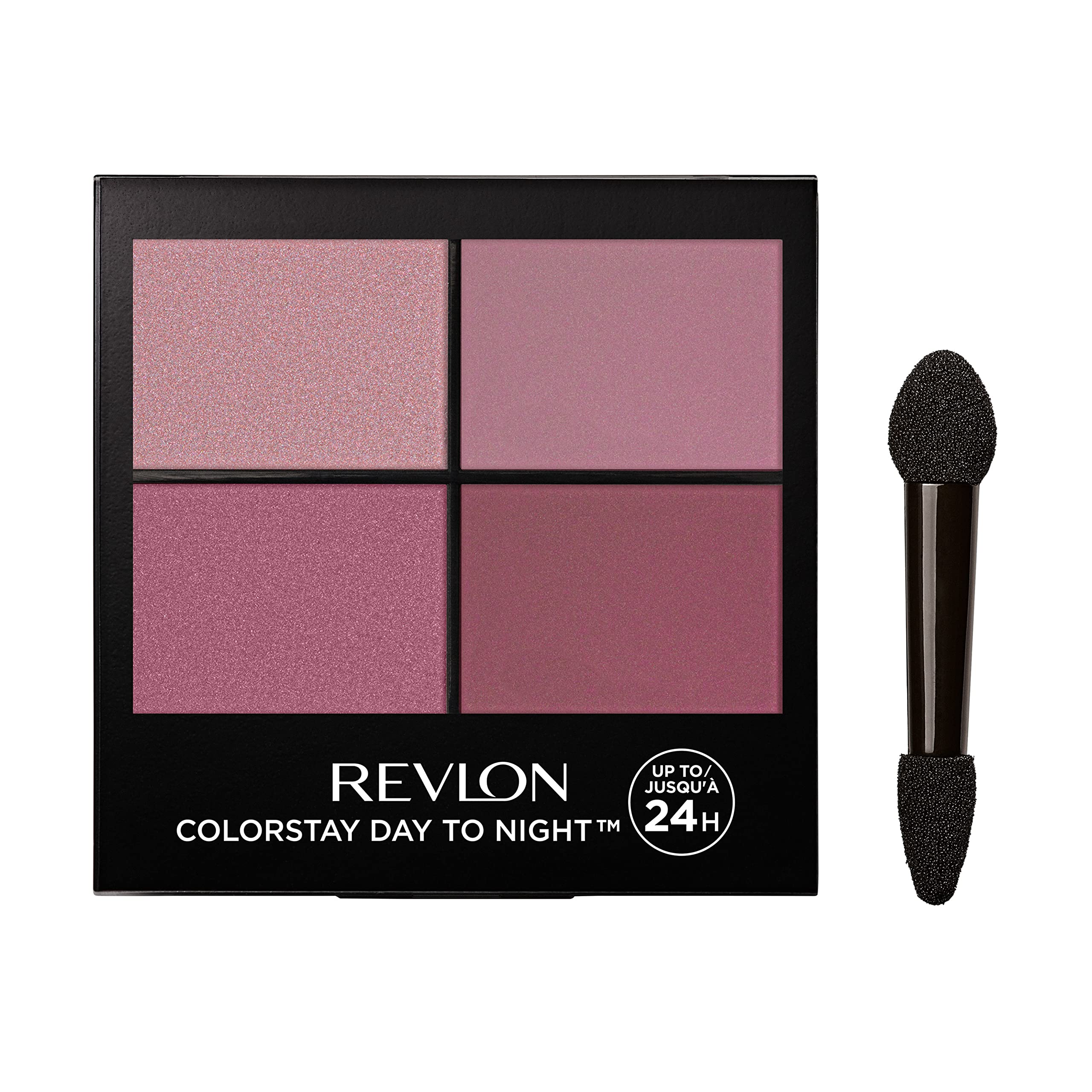 REVLON ColorStay Día a Noche: paleta de sombras cuádruple con pigmentación duradera para looks versátiles.