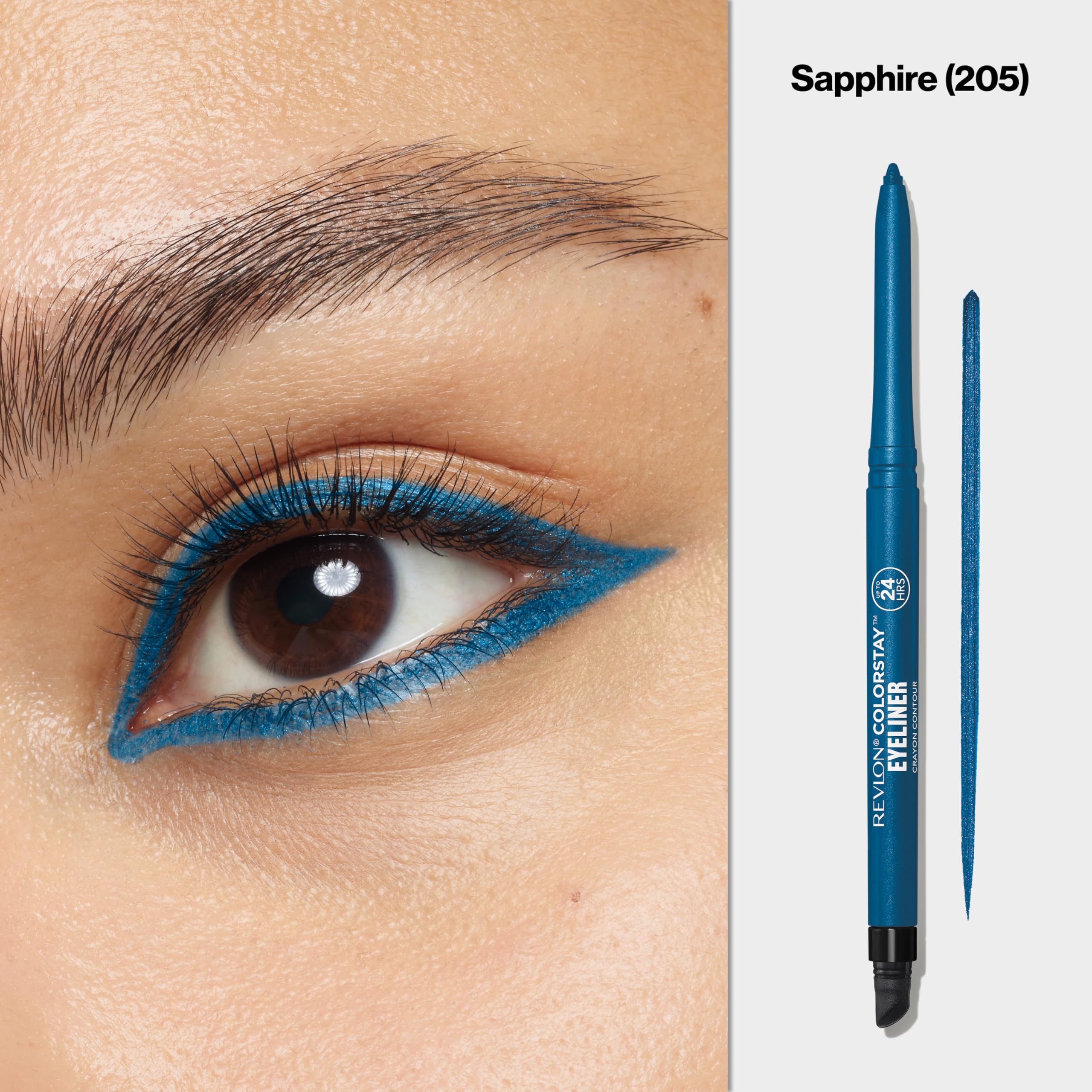 Delineador mate REVLON ColorStay en tono Sapphire para look sobrio