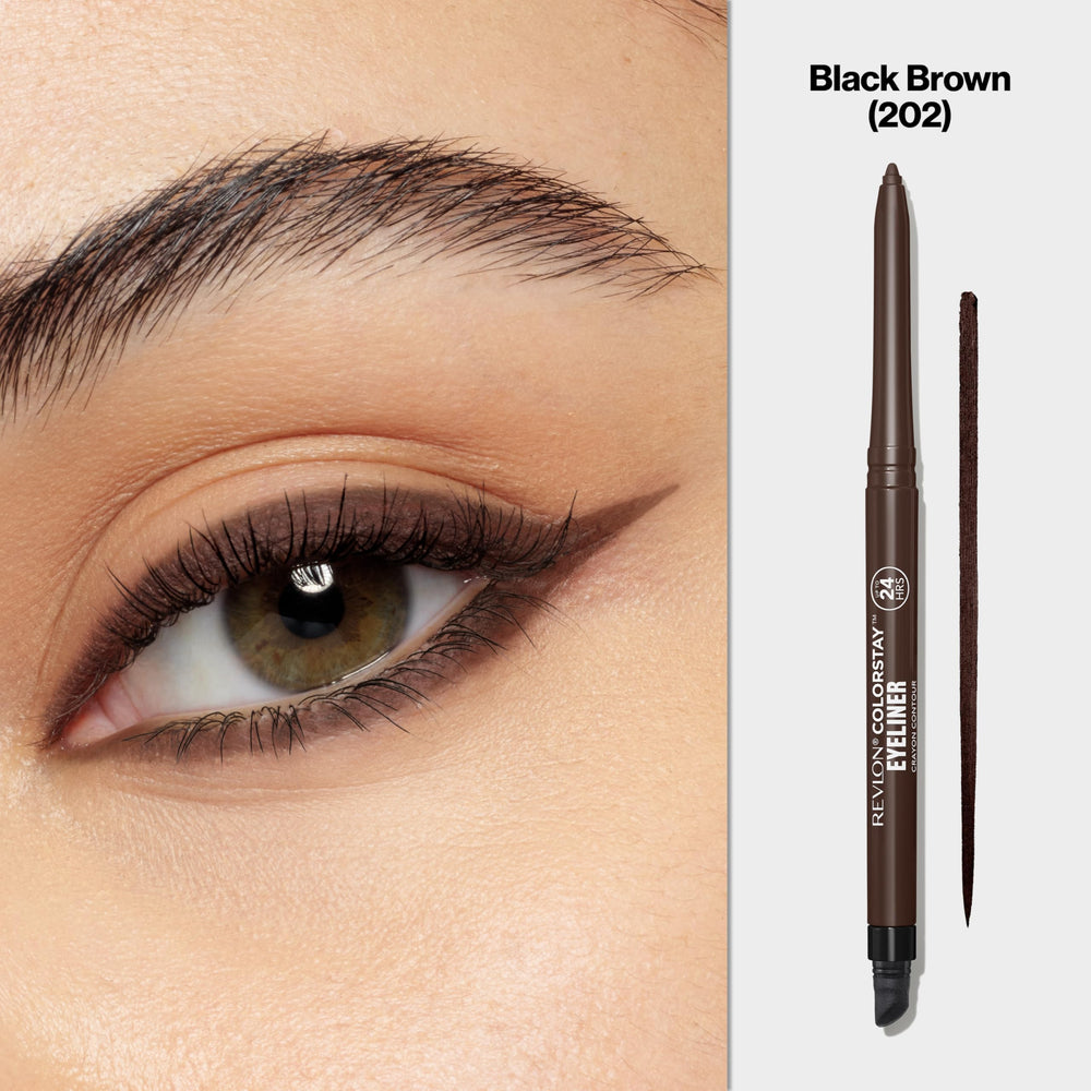 REVLON ColorStay Lapiz delineador ojos con afilador integrado para punta perfecta.