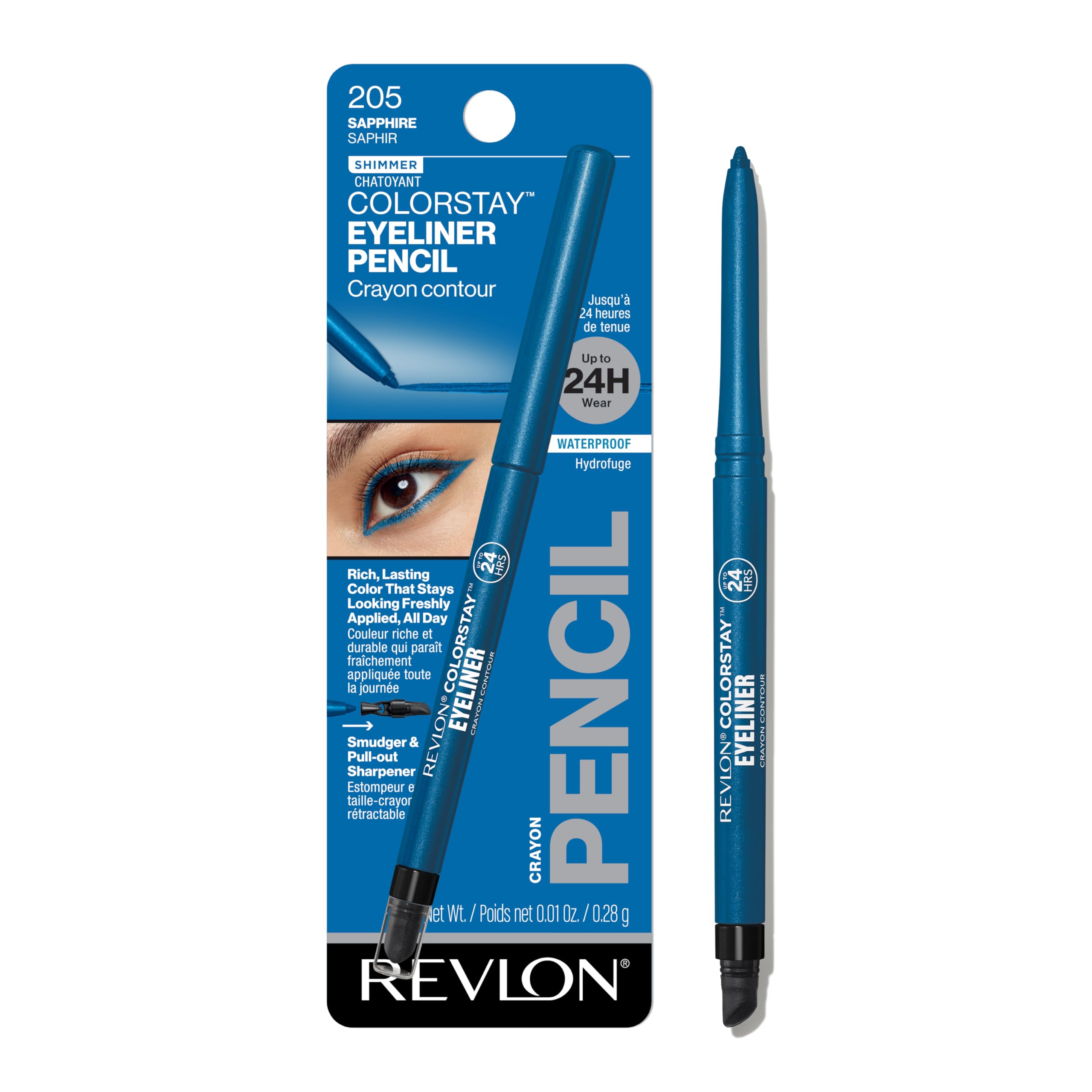 REVLON ColorStay lápiz delineador resistente al agua Sapphire para trazos duraderos