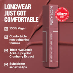 Textura ligera del labial Limitless Matte de Revlon para comodidad