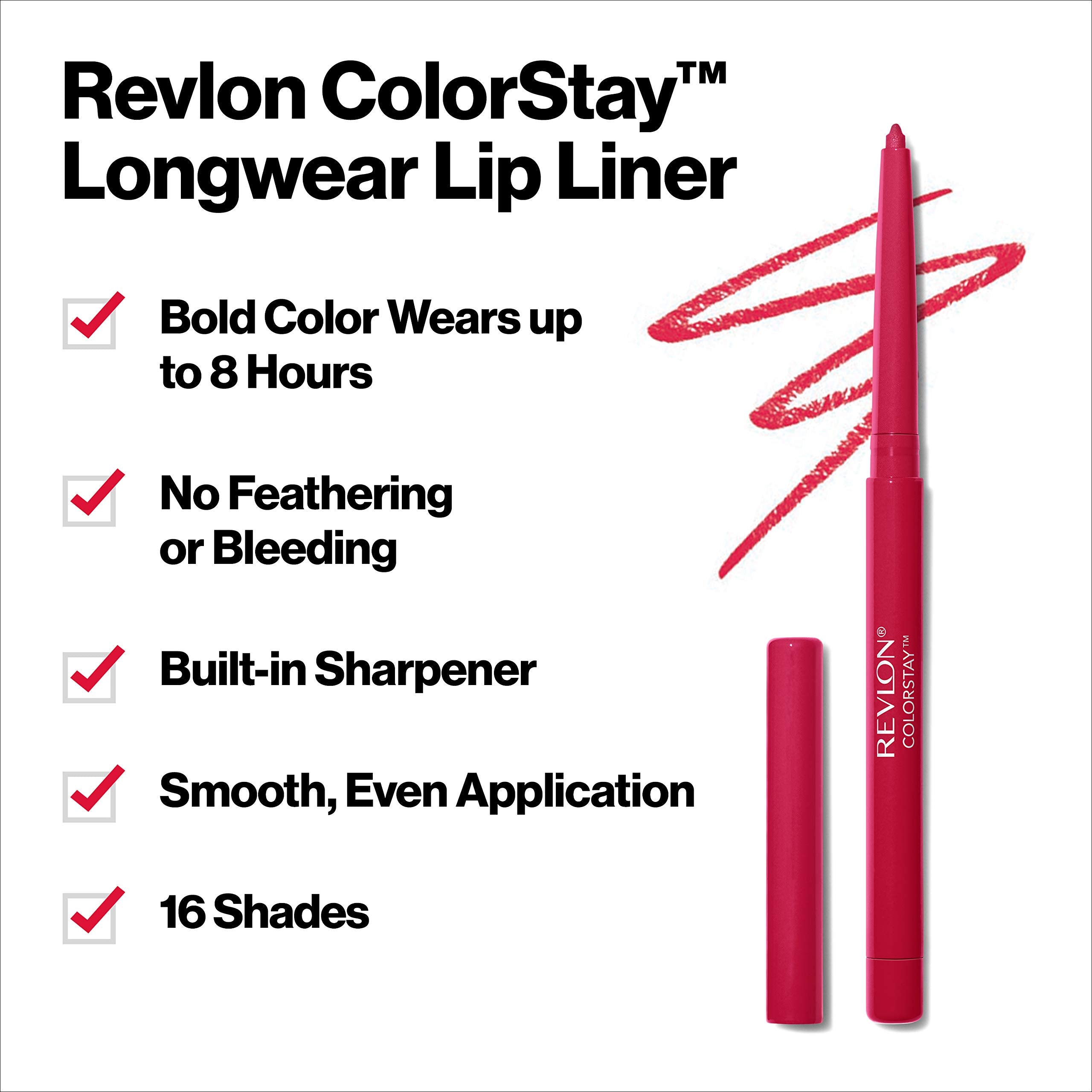 REVLON ColorStay delineador de labios textura-suave permite aplicación suave y controlada.