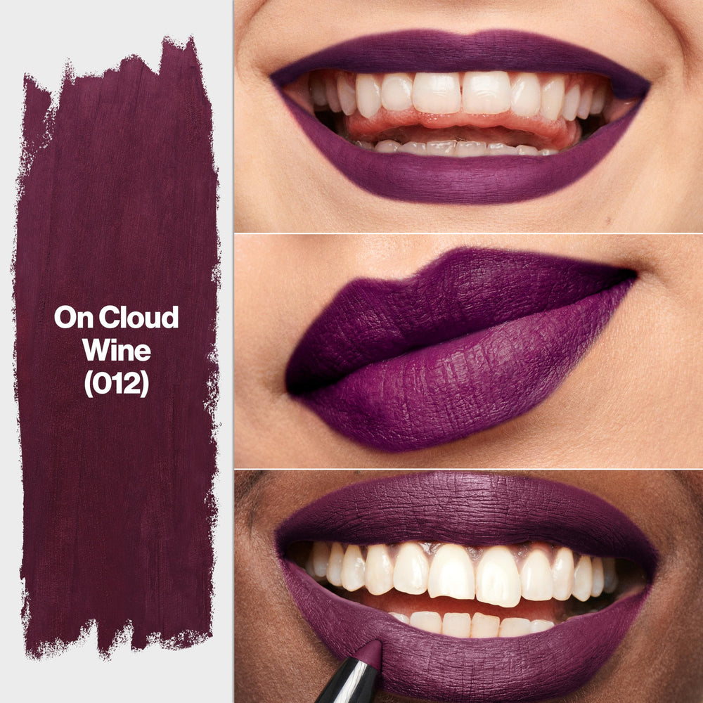 Aplicación precisa del lápiz labial REVLON con sacapuntas integrado para retoques
