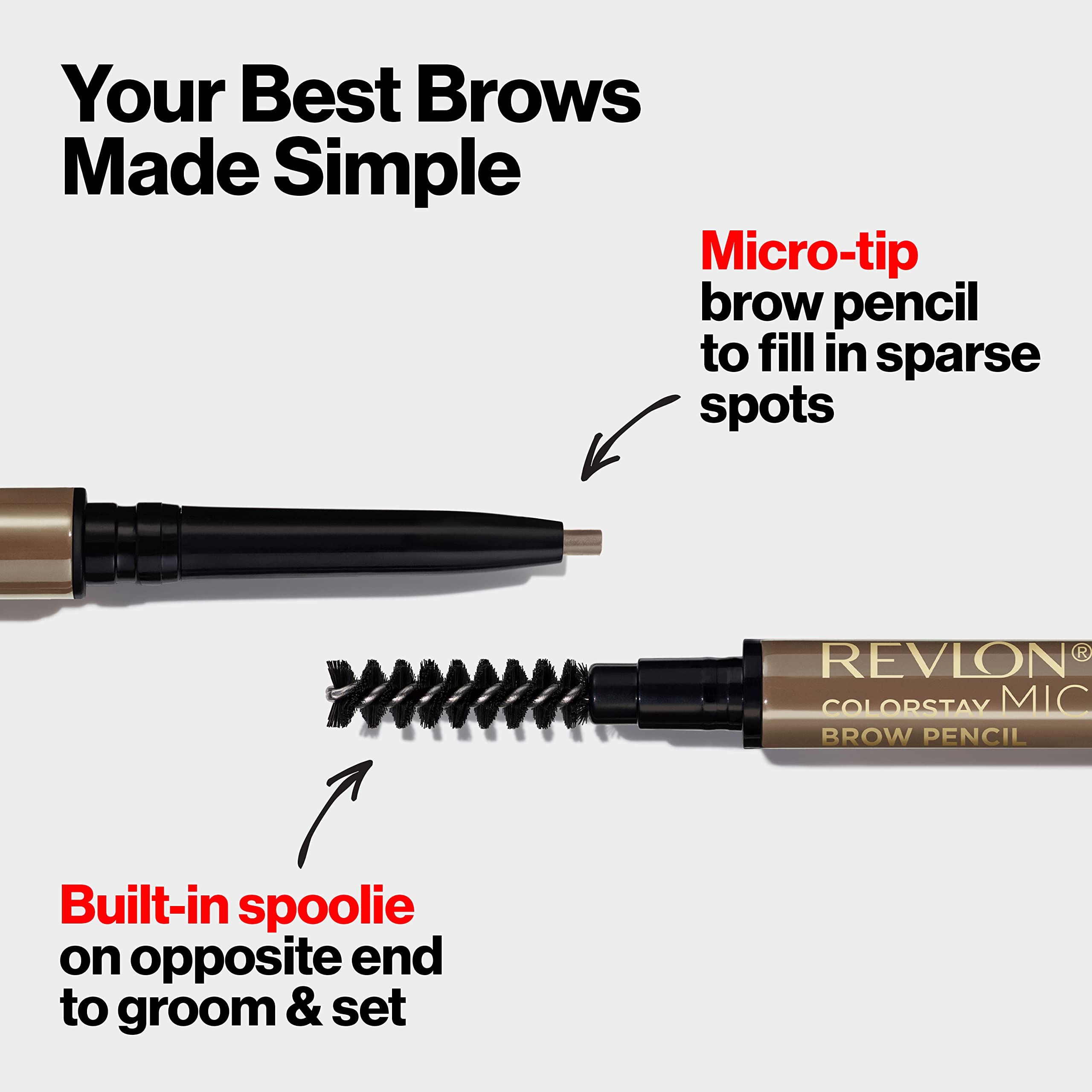 REVLON ColorStay Micro Cejas: aceite de argán y marula para cuidado ligero.