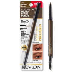 REVLON ColorStay Micro Cejas con spoolie incorporado para un trazo preciso y sencillo.