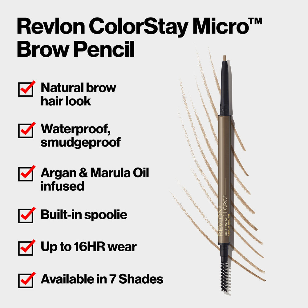 REVLON ColorStay Micro Cejas: textura blanda para rellenar con suavidad.