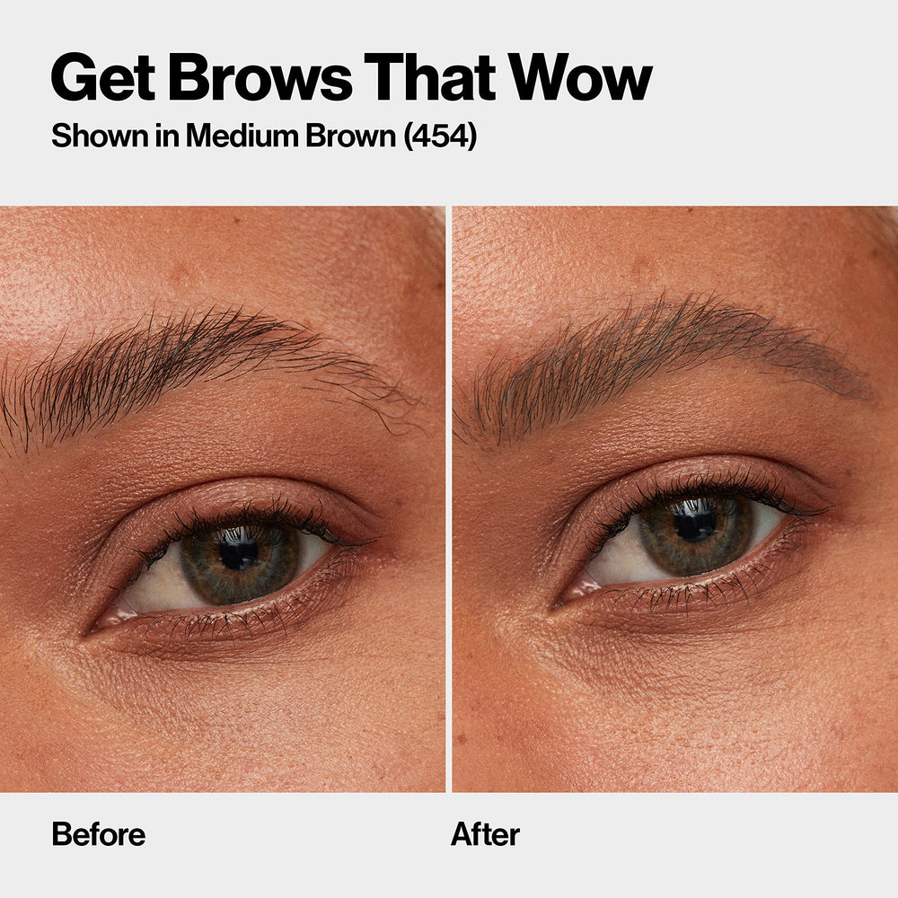 REVLON ColorStay Micro Cejas: tono 454 Marrón Medio para cejas definidas.