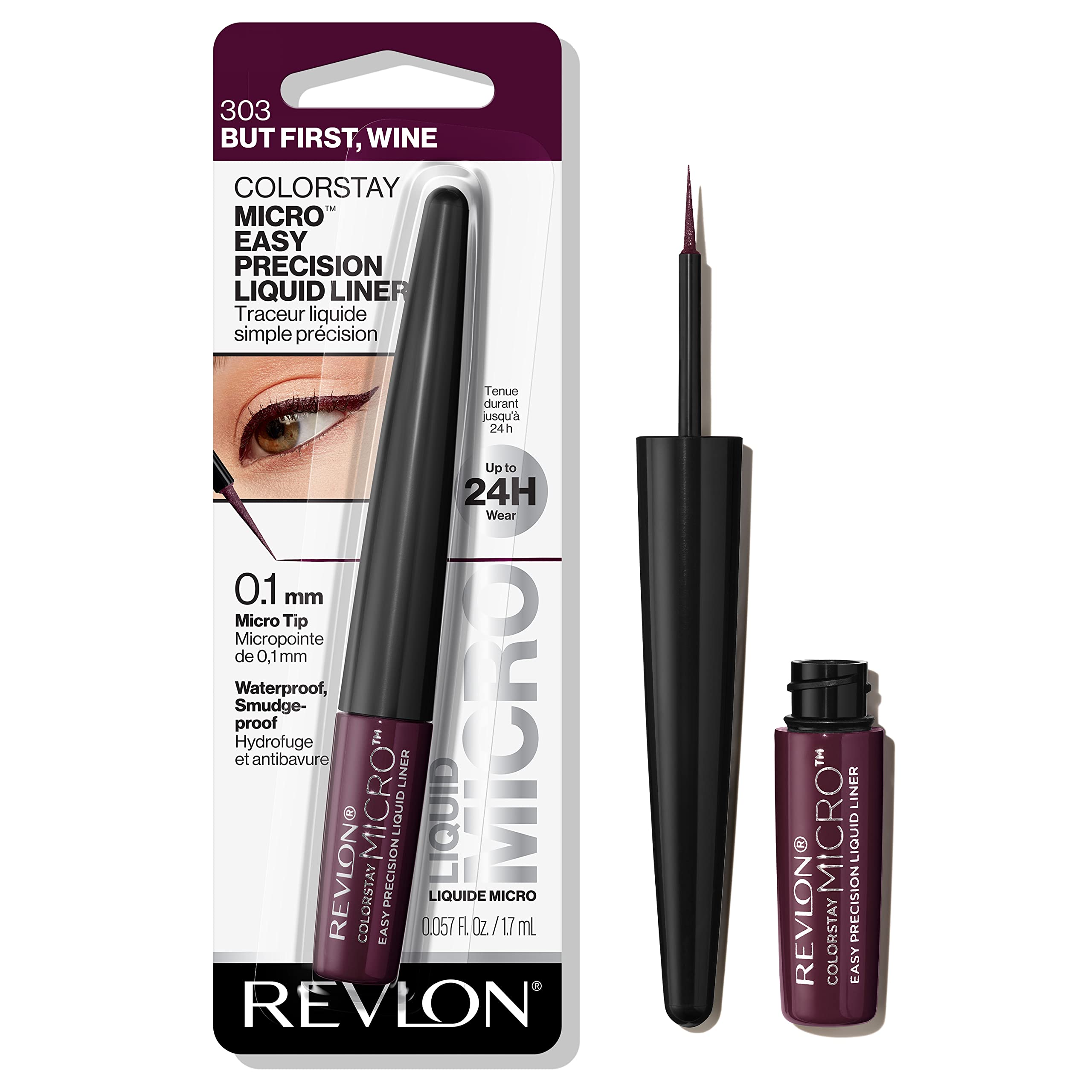 REVLON ColorStay Micro Delineador con aplicador de fieltro para trazos finos y definidos.