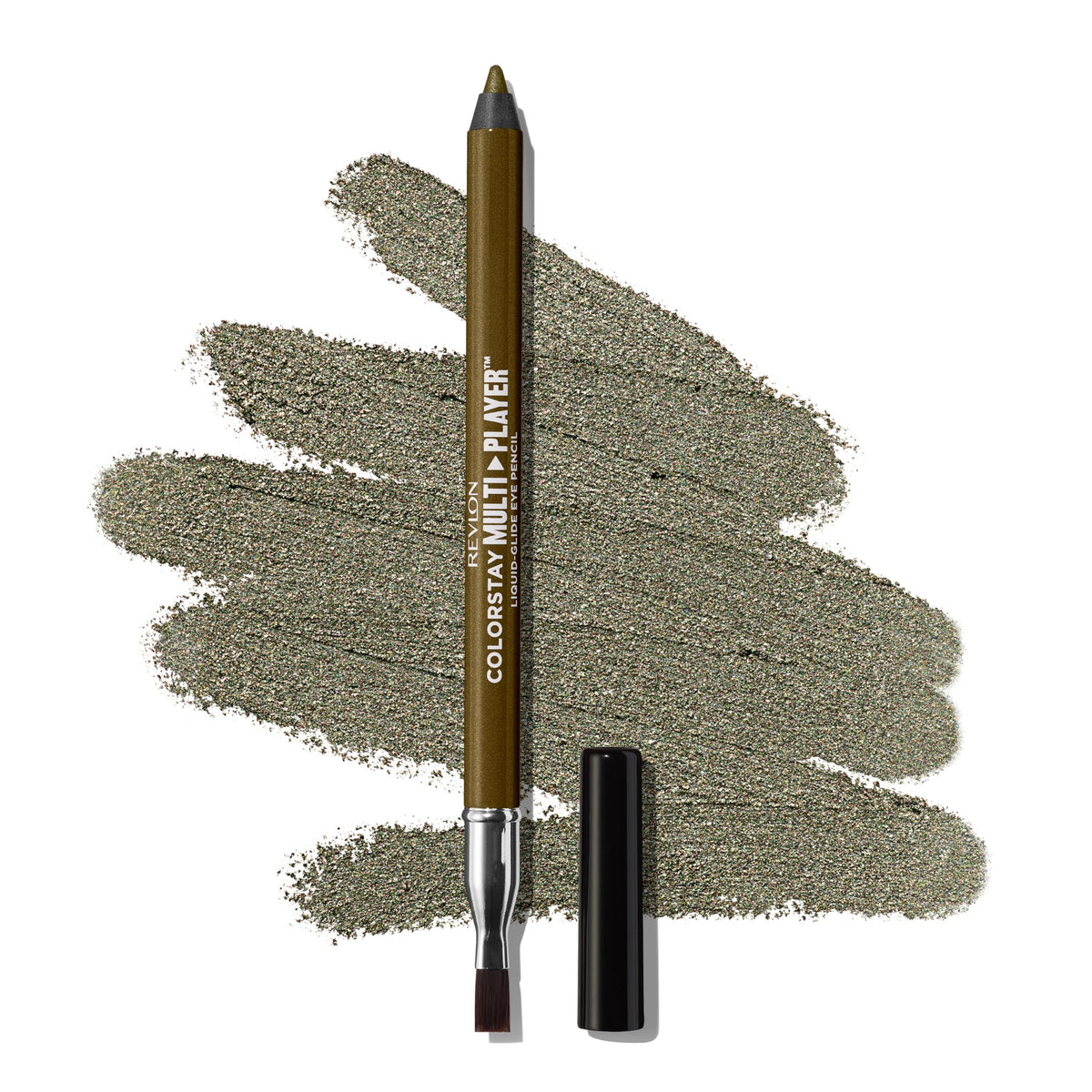 REVLON ColorStay Multiplayer con brocha integrada para difuminar delineado con precisión.