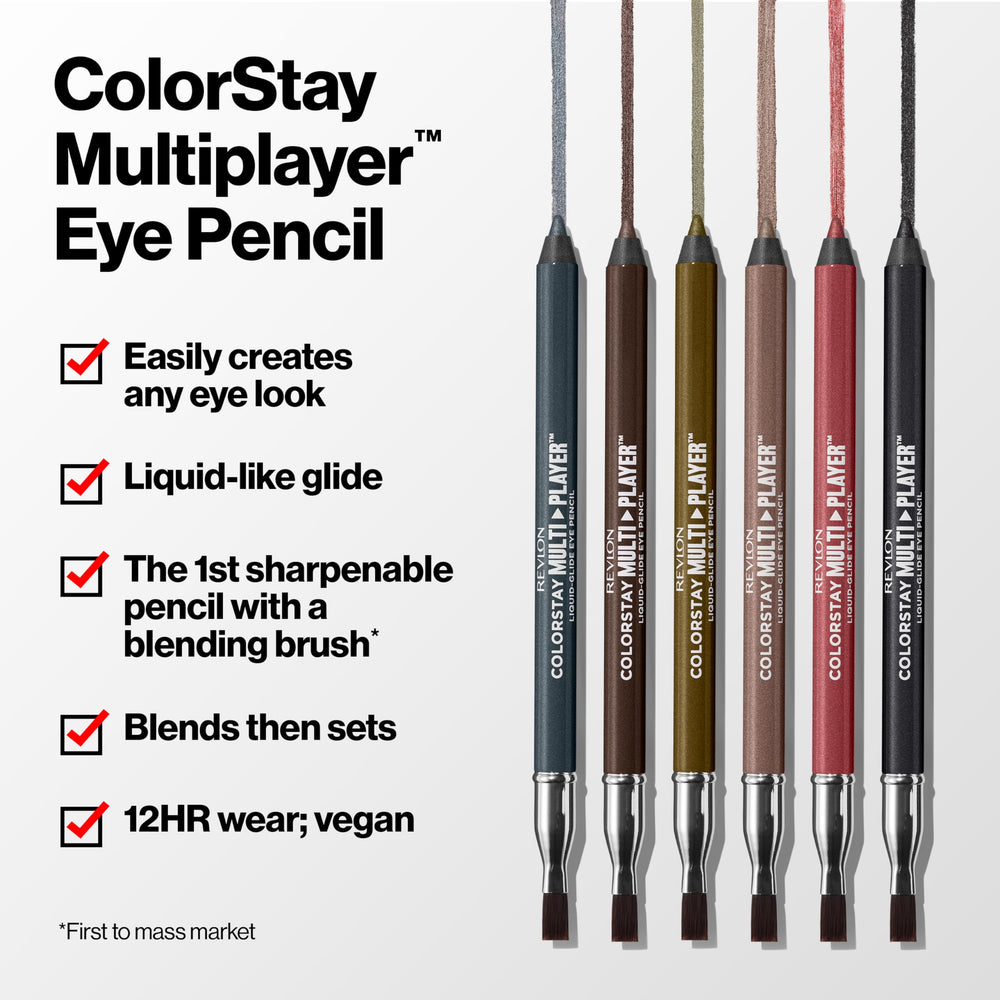 REVLON ColorStay Multiplayer, resistencia de 12 horas para un delineado duradero.
