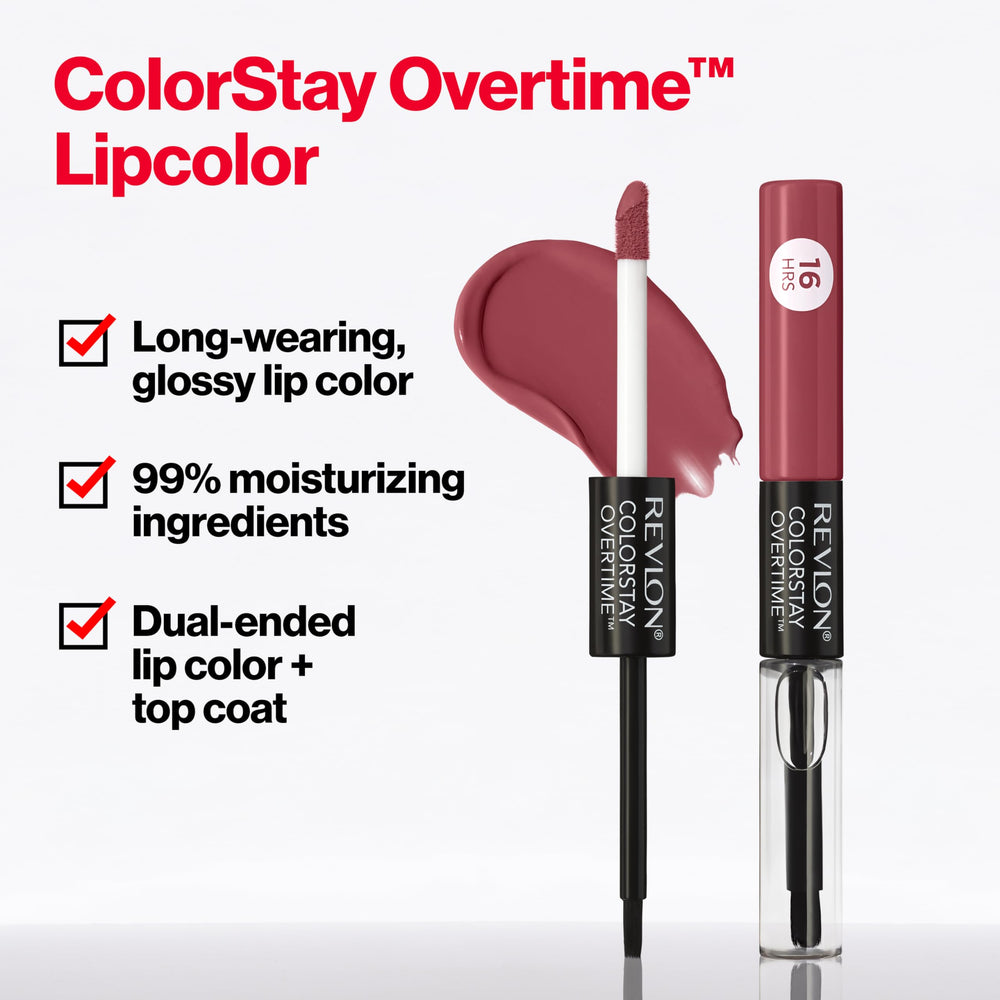 Revlon ColorStay Overtime – ingredientes con vitamina E para mayor confort.