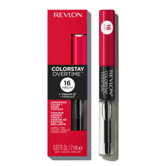 REVLON ColorStay Overtime Lipcolor: extremo doble mostrado durante la aplicación.