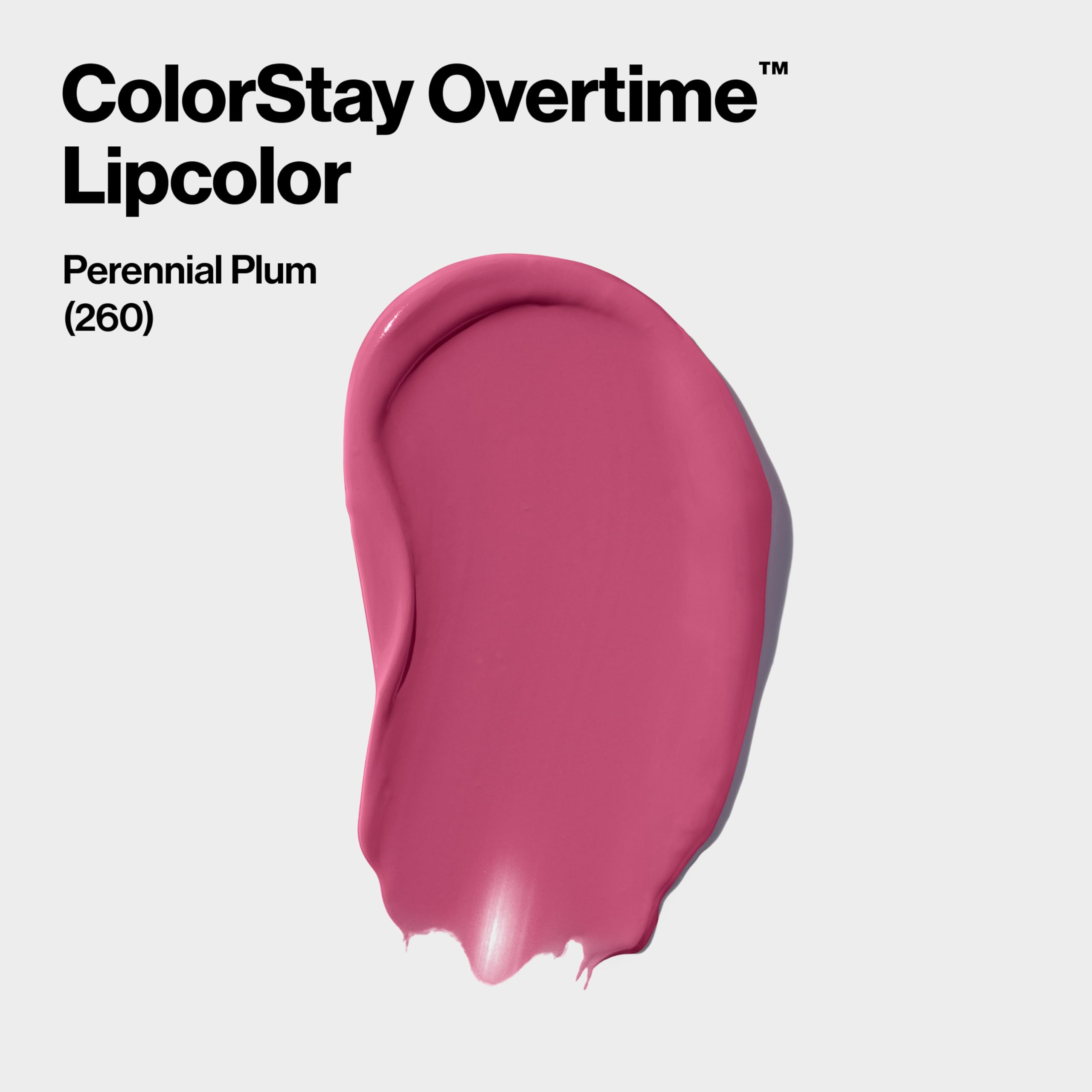 REVLON ColorStay Overtime Lipcolor Perennial Plum sur lèvres avec finition lisse