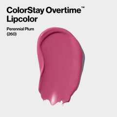 REVLON ColorStay Overtime Lipcolor Perennial Plum sur lèvres avec finition lisse