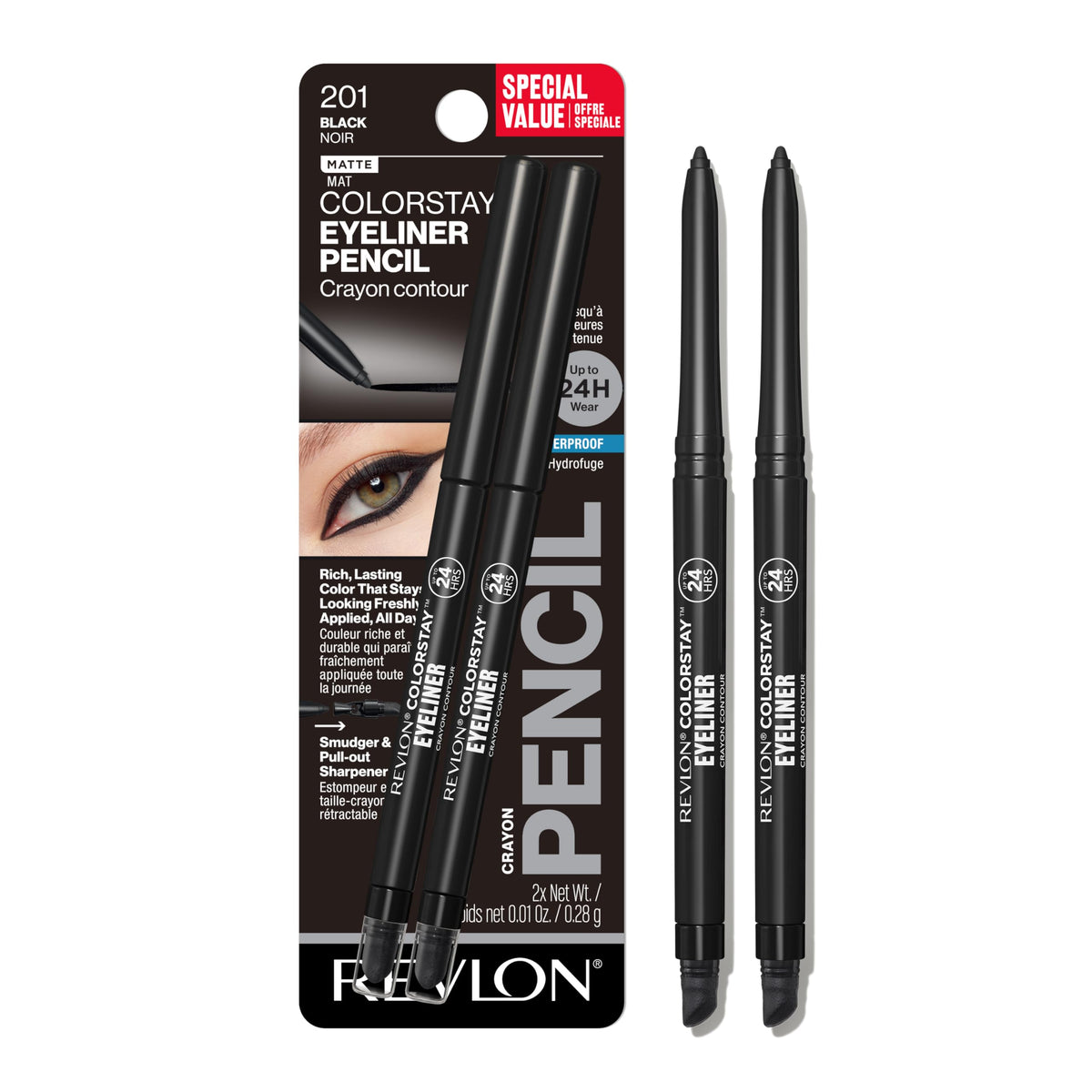 REVLON ColorStay Pencil delineado resistente al agua para uso diario.