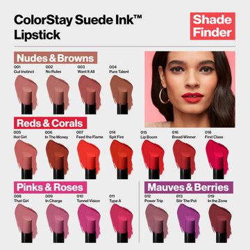 REVLON ColorStay Suede Ink aplicación precisa con punta angulada para trazos definidos.