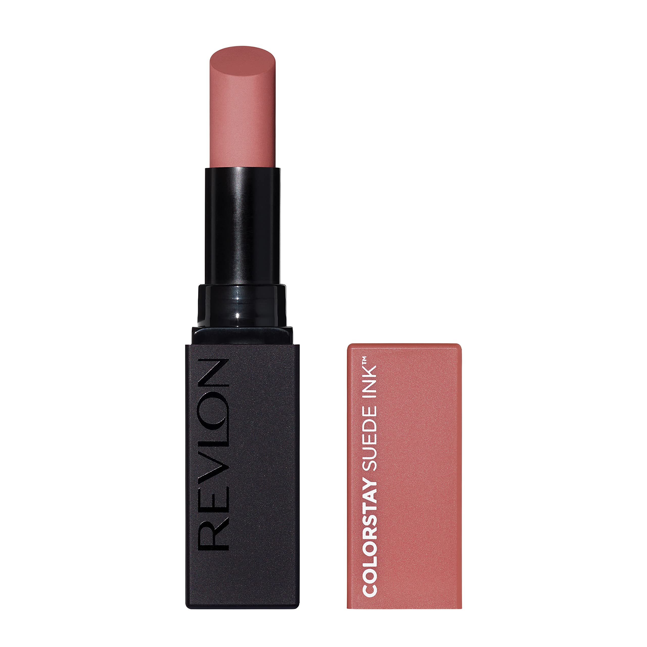 REVLON ColorStay Suede Ink: barra labial con primer incorporado para acabado duradero.