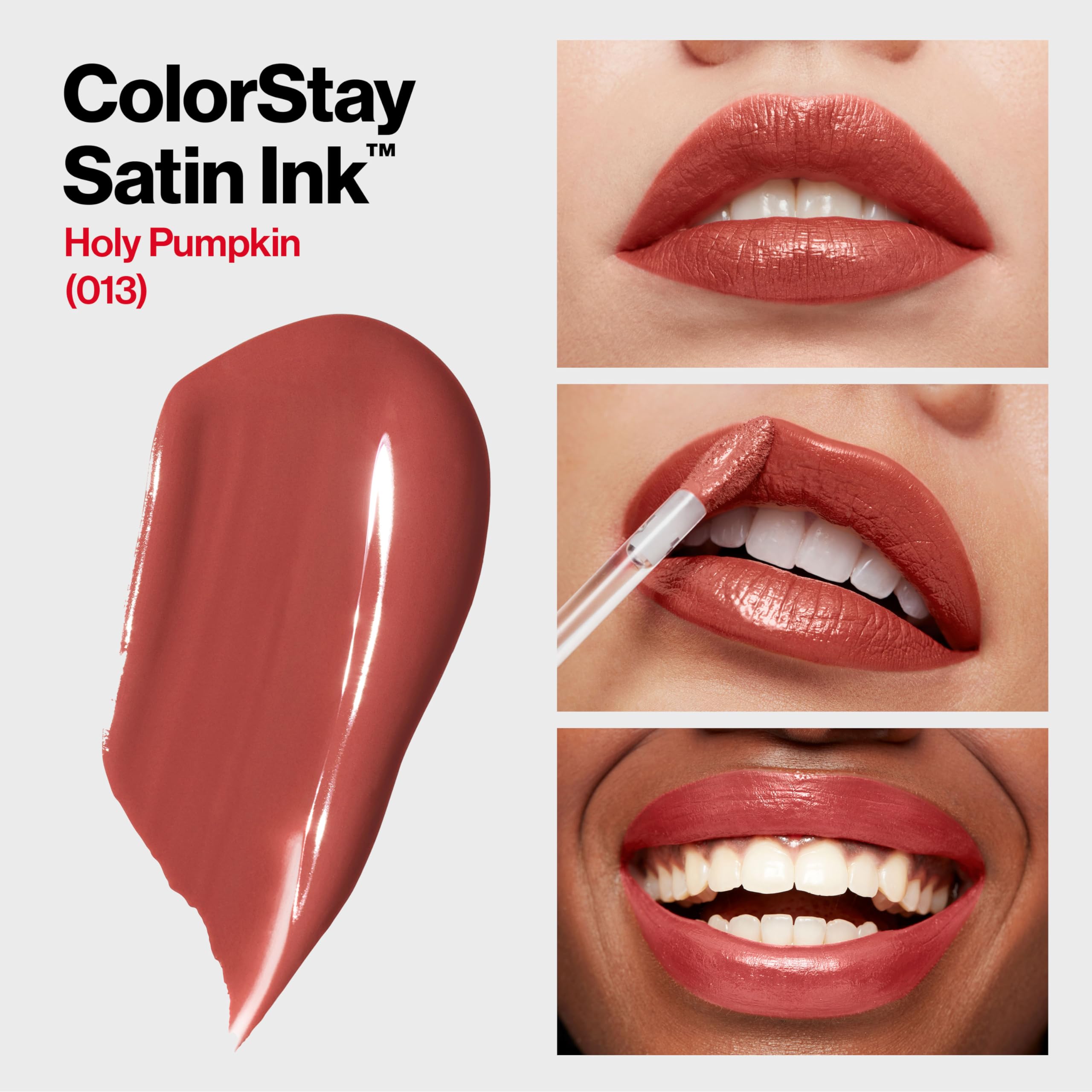 REVLON ColorStay Tinta Satinada Labios: muestra de color en piel.