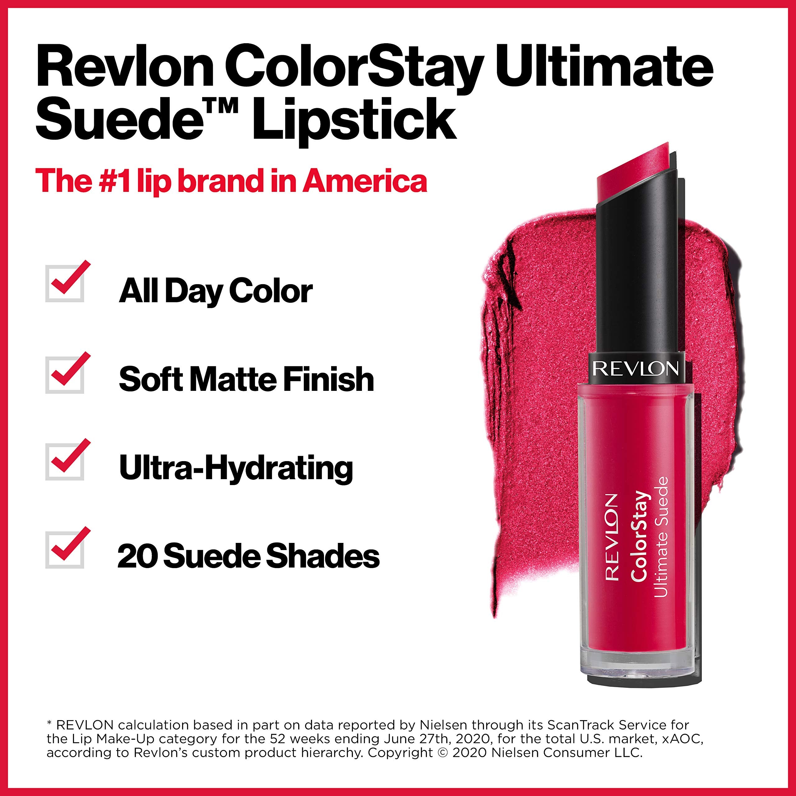 Revlon ColorStay Ultimate Suede: hidratación inmediata con manteca de karité y vitamina E.