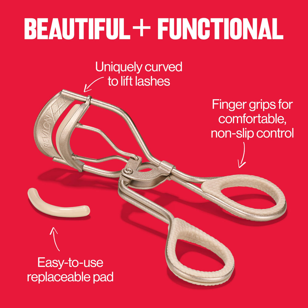 REVLON Curvadora de Pestañas, diseño neutro con glamour discreto.