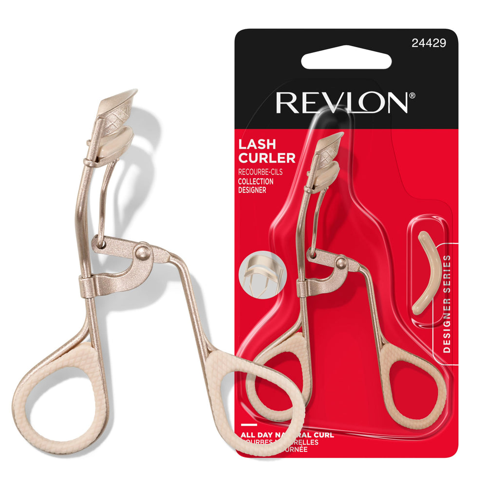 REVLON Curvadora de Pestañas, vista frontal, realza la apertura de la mirada.