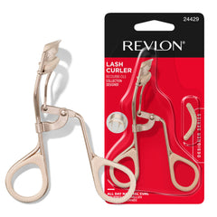 REVLON Curvadora de Pestañas, vista frontal, realza la apertura de la mirada.
