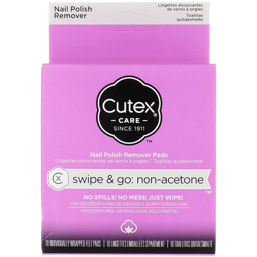REVLON Cutex Care Swipe Go, almohadillas quita esmalte, desmaquilla con aroma a coco.