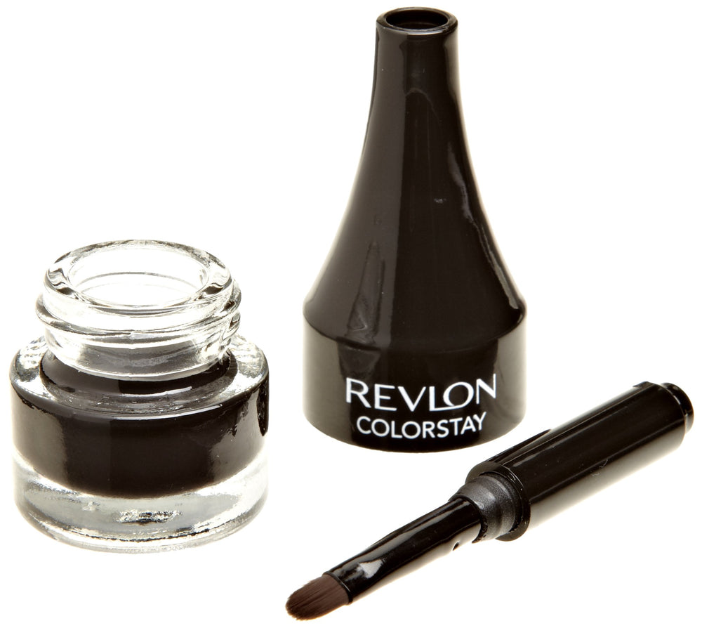 Delineador crema gel Revlon con envase hermético y aplicador para un acabado consistente.
