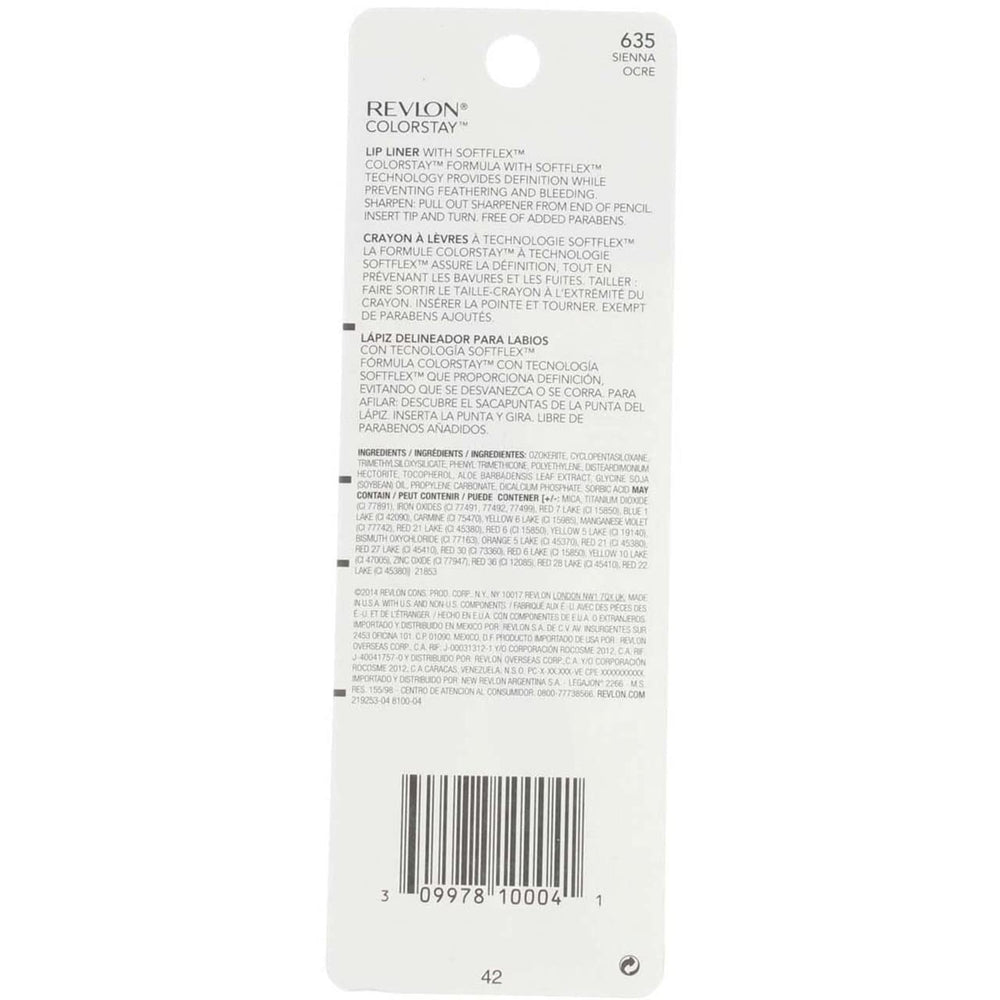 Aplicación suave del delineador REVLON ColorStay SoftFlex Sienna 635 en los labios.