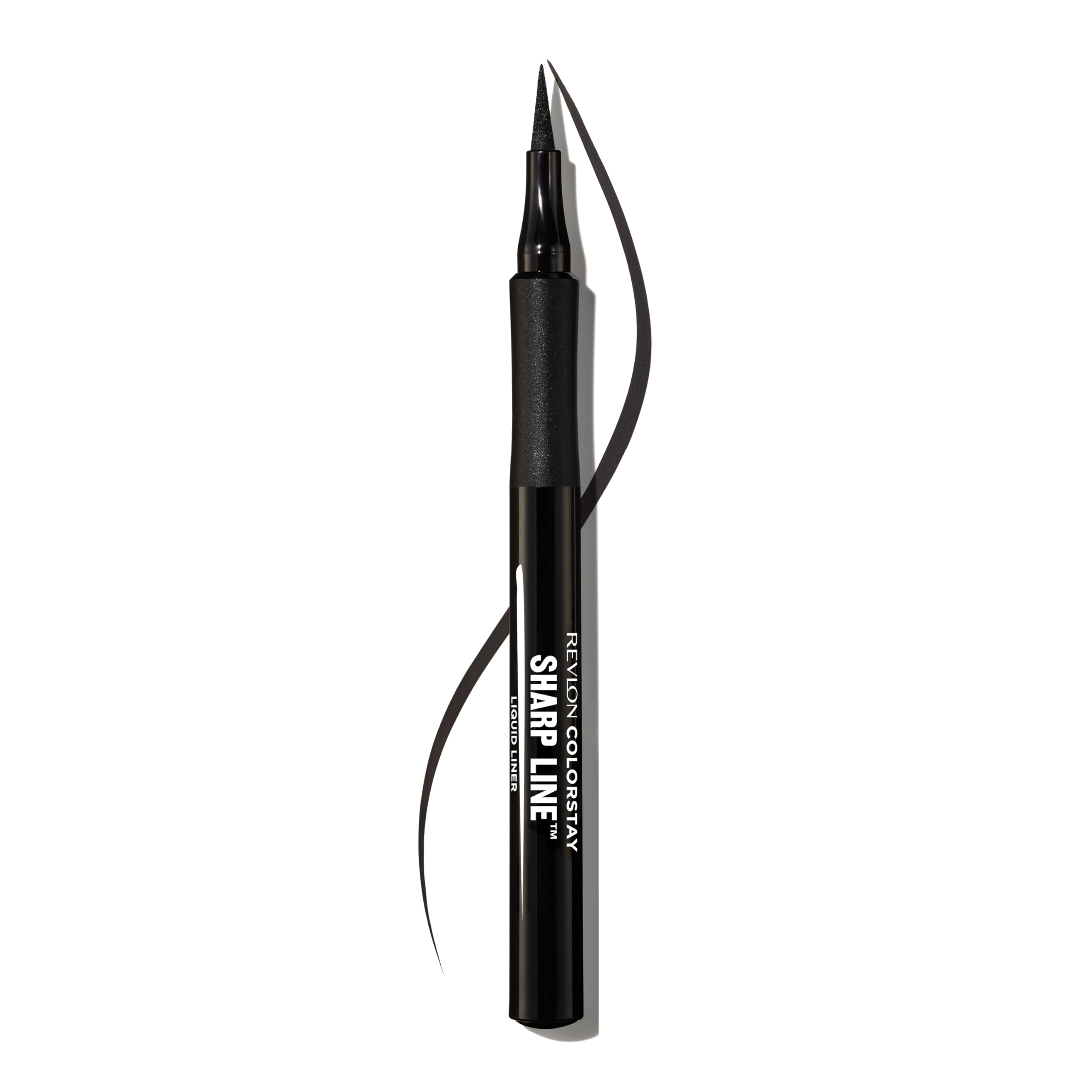 REVLON delineador líquido negro jet para color intenso y duradero.