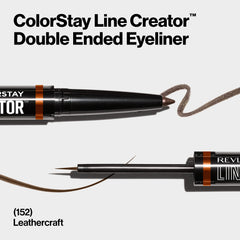 REVLON delineador líquido: punta de pincel precisa para trazos finos.