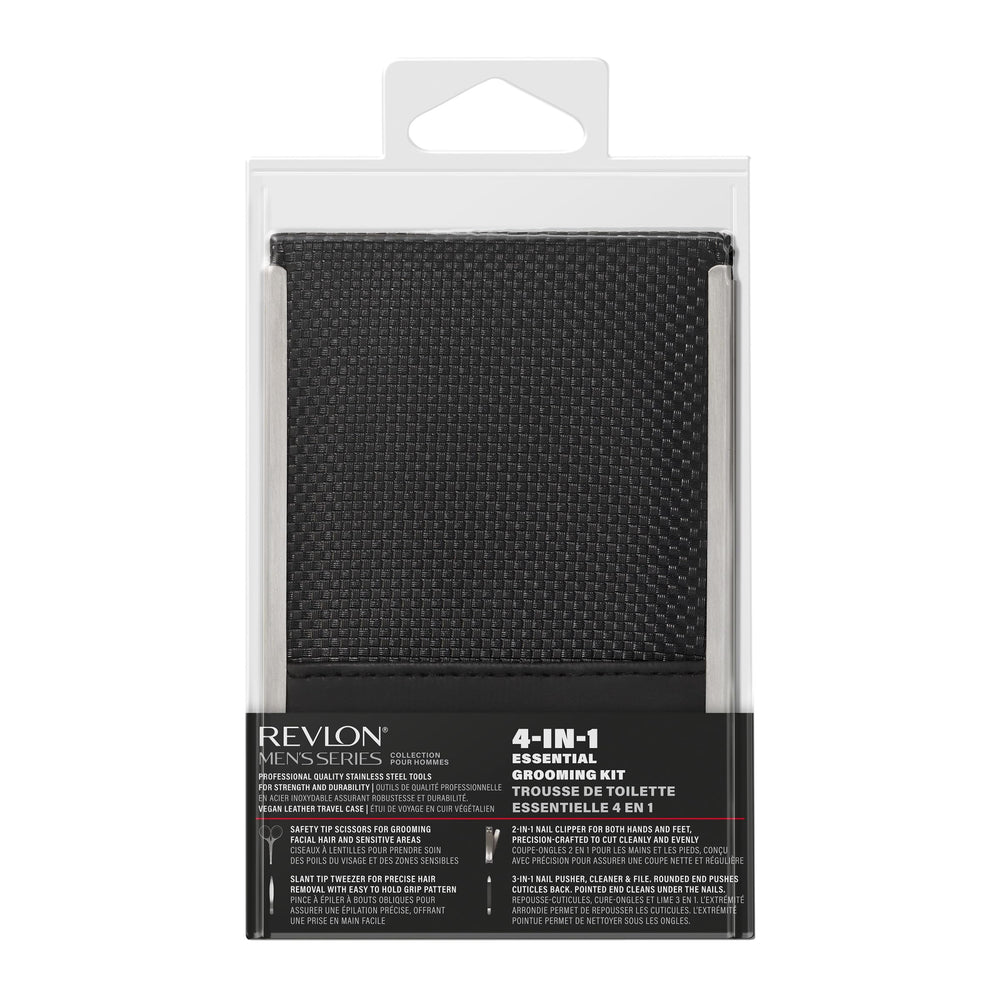 REVLON detalle en acero inoxidable para durabilidad y limpieza fácil.