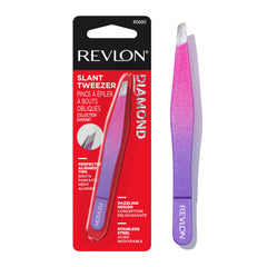 Revlon Diamond Collection, puntas inclinadas precisas para depilar cejas con control y exactitud.