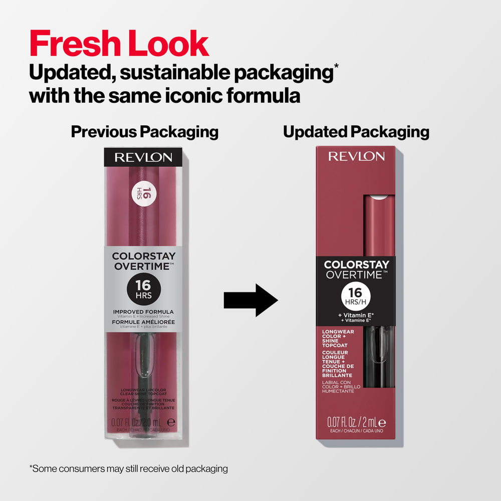 REVLON formato doble: color duradero y brillo protector.