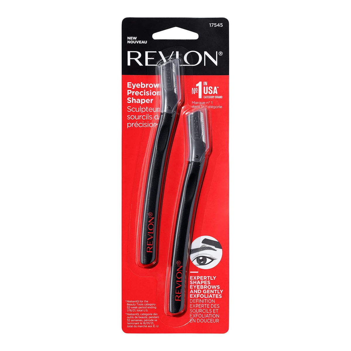REVLON Modelador de Cejas Precisión: hoja de acero japonés para precisión y suavidad.