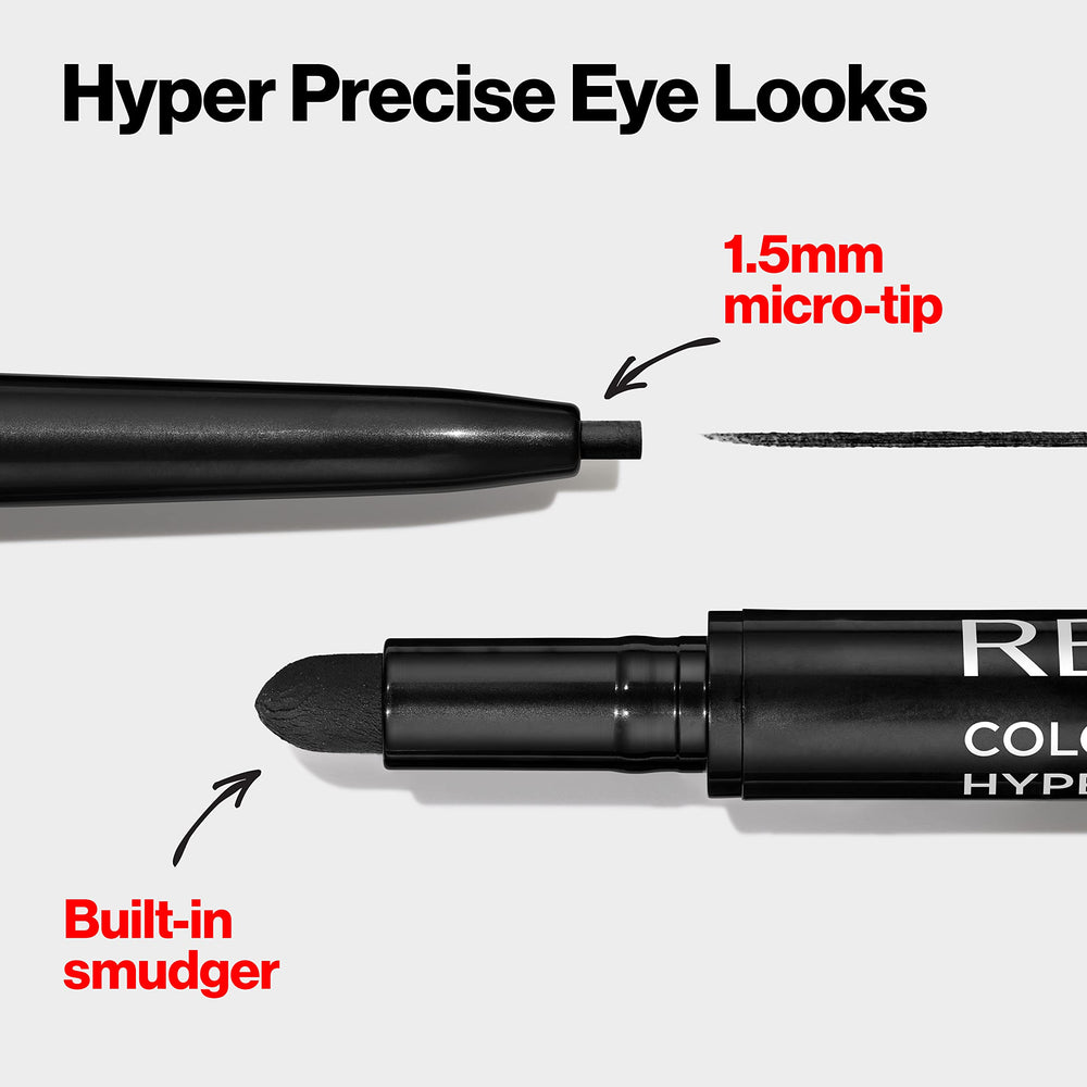 REVLON Gel Eyeliner aplicacion-suave: deslizamiento cómodo y pigmento intenso de larga duración