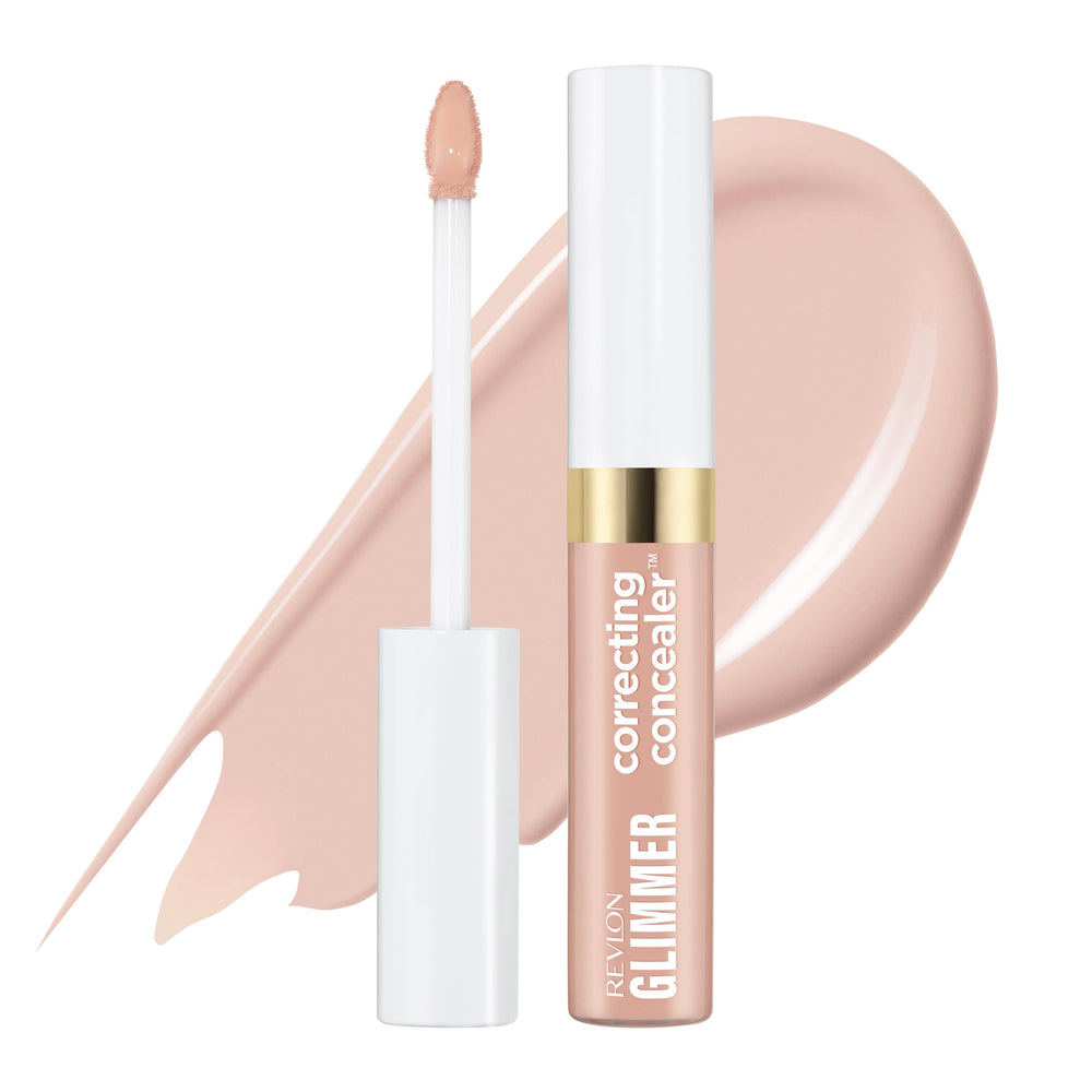 Revlon Glimmer Corrector en botella, ideal para uso diario y cobertura ligera.