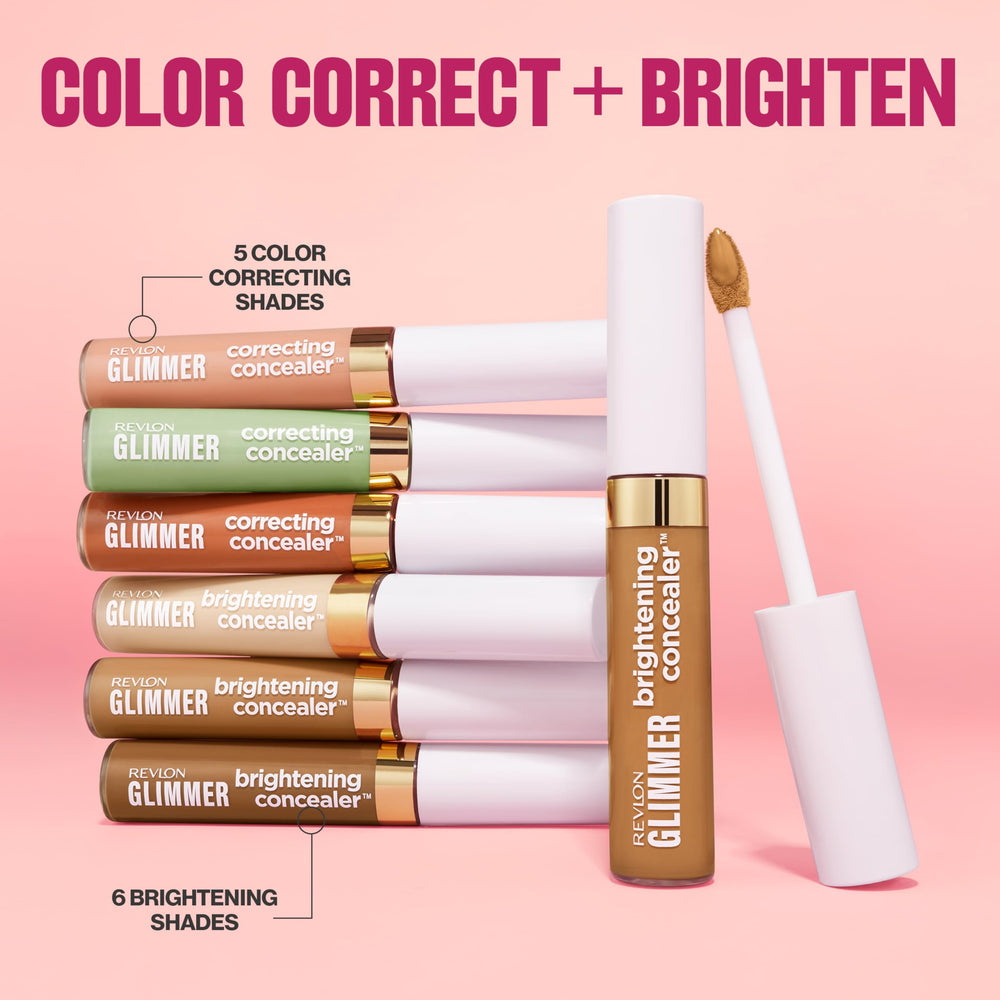 Revlon Glimmer Corrector textura ultraligera para difuminar fácilmente.