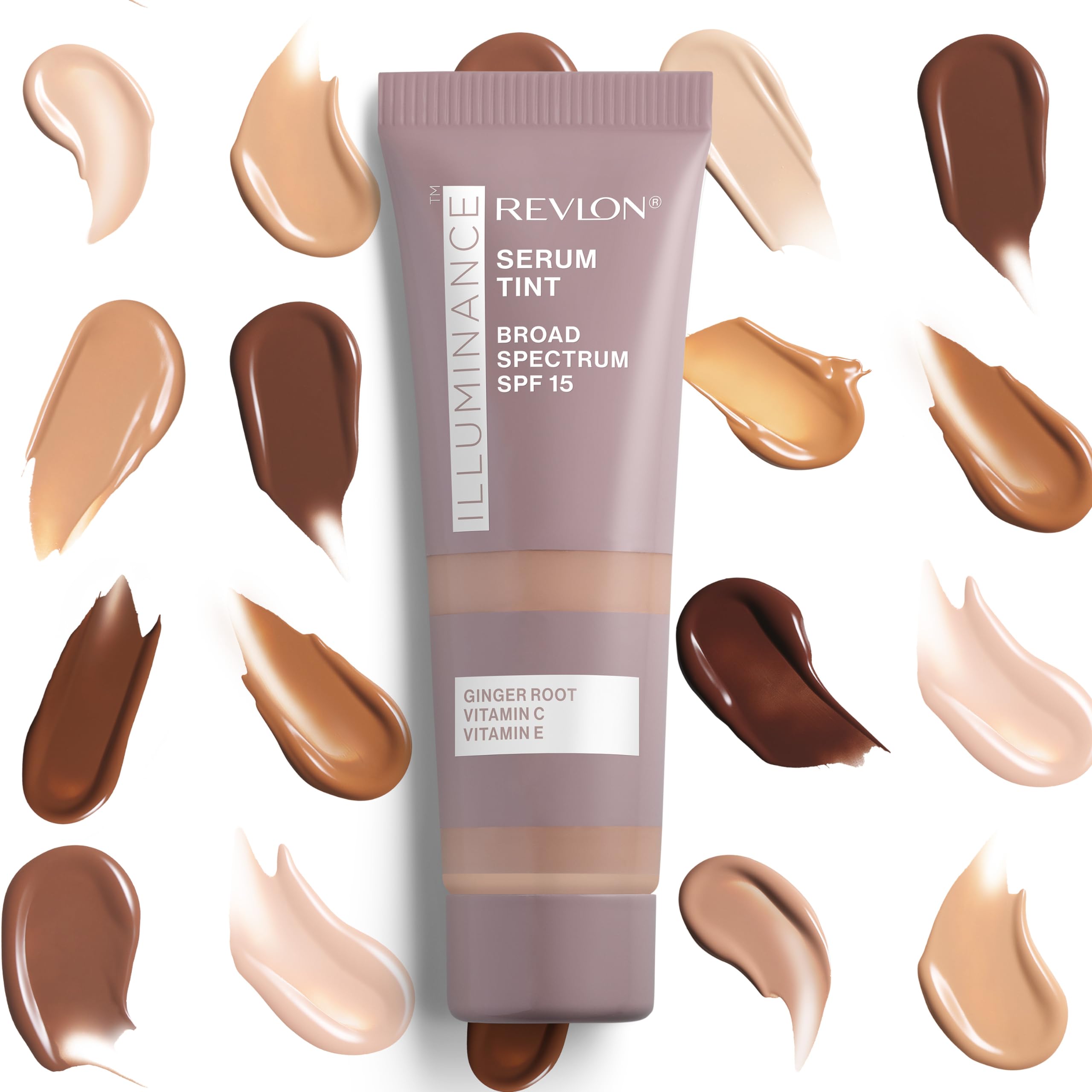 Revlon Iluminance Serum, aplicación-cobertura-ligera, acabado satinado al instante