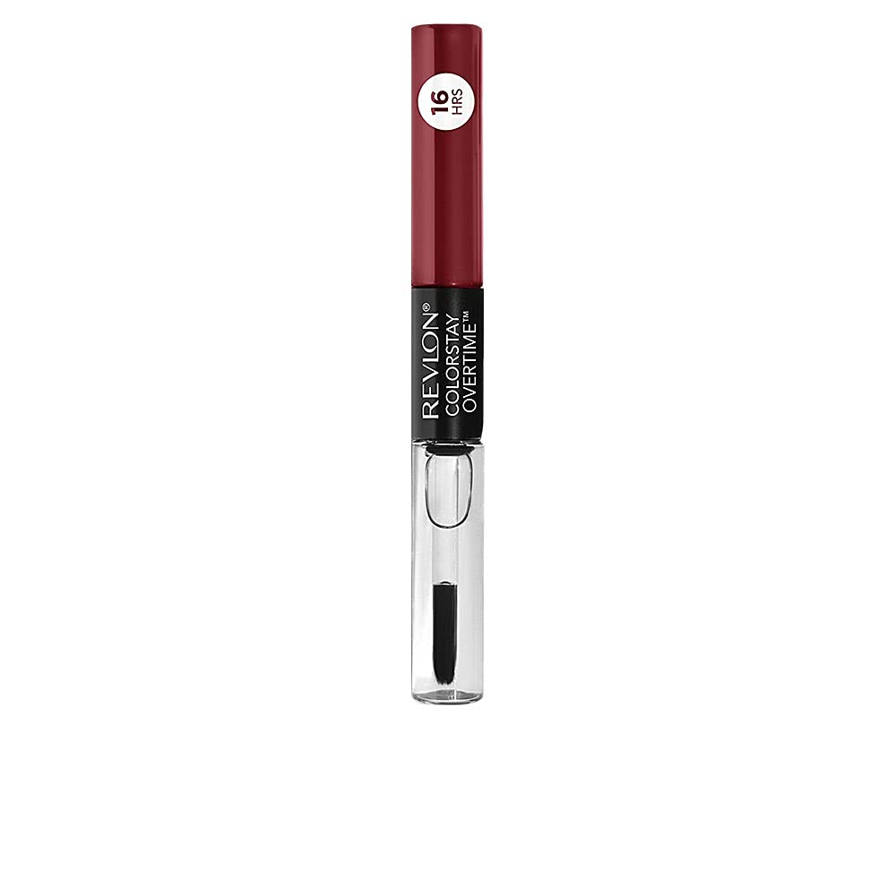 Revlon labial líquido Ultimate Wine aplicado en el centro de labios para color duradero
