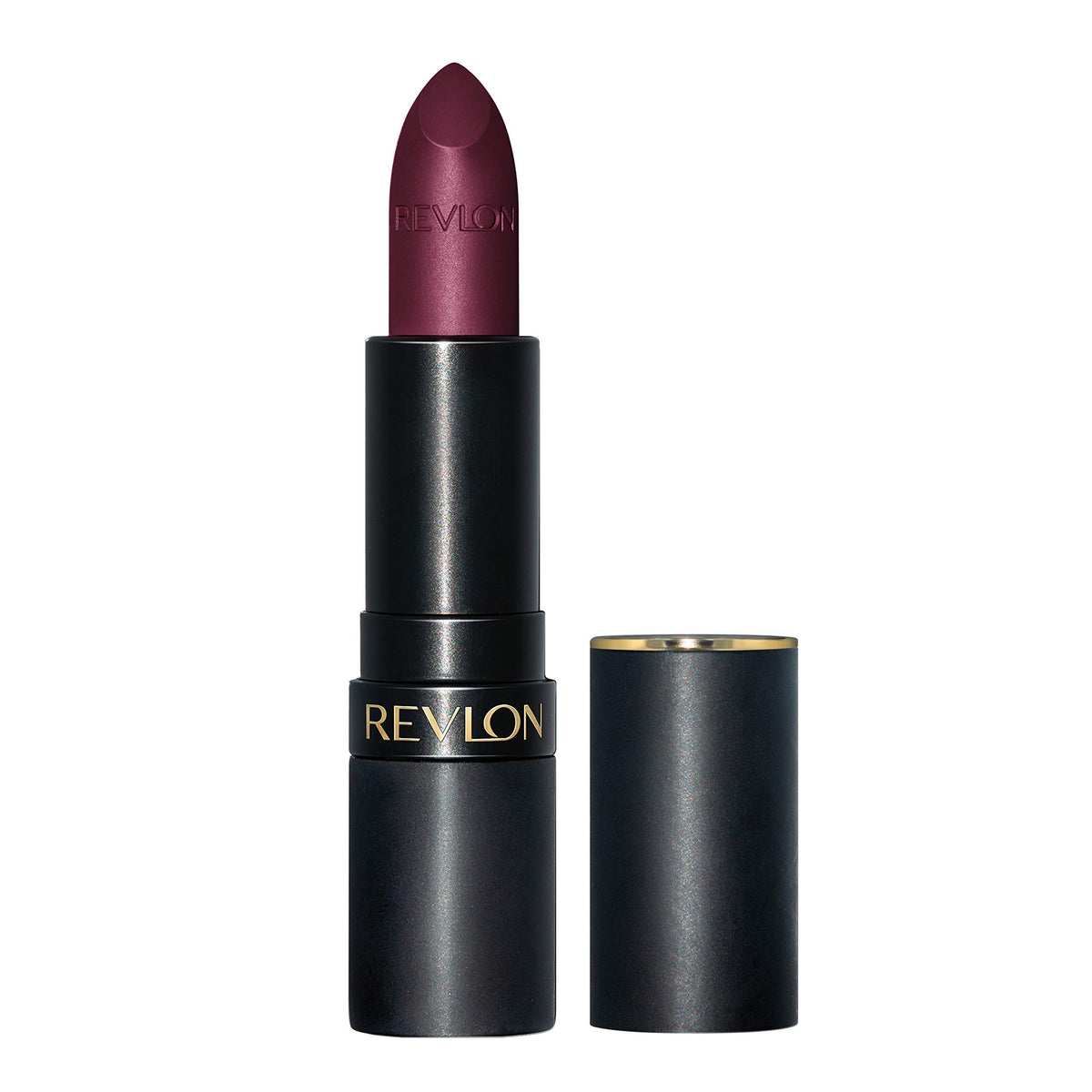 REVLON labial mate barra con relieve en tono Cereza Negra para un acabado suave.