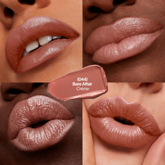 REVLON Labial Super Lustrous barra cremosa, aplicación suave y cobertura uniforme.
