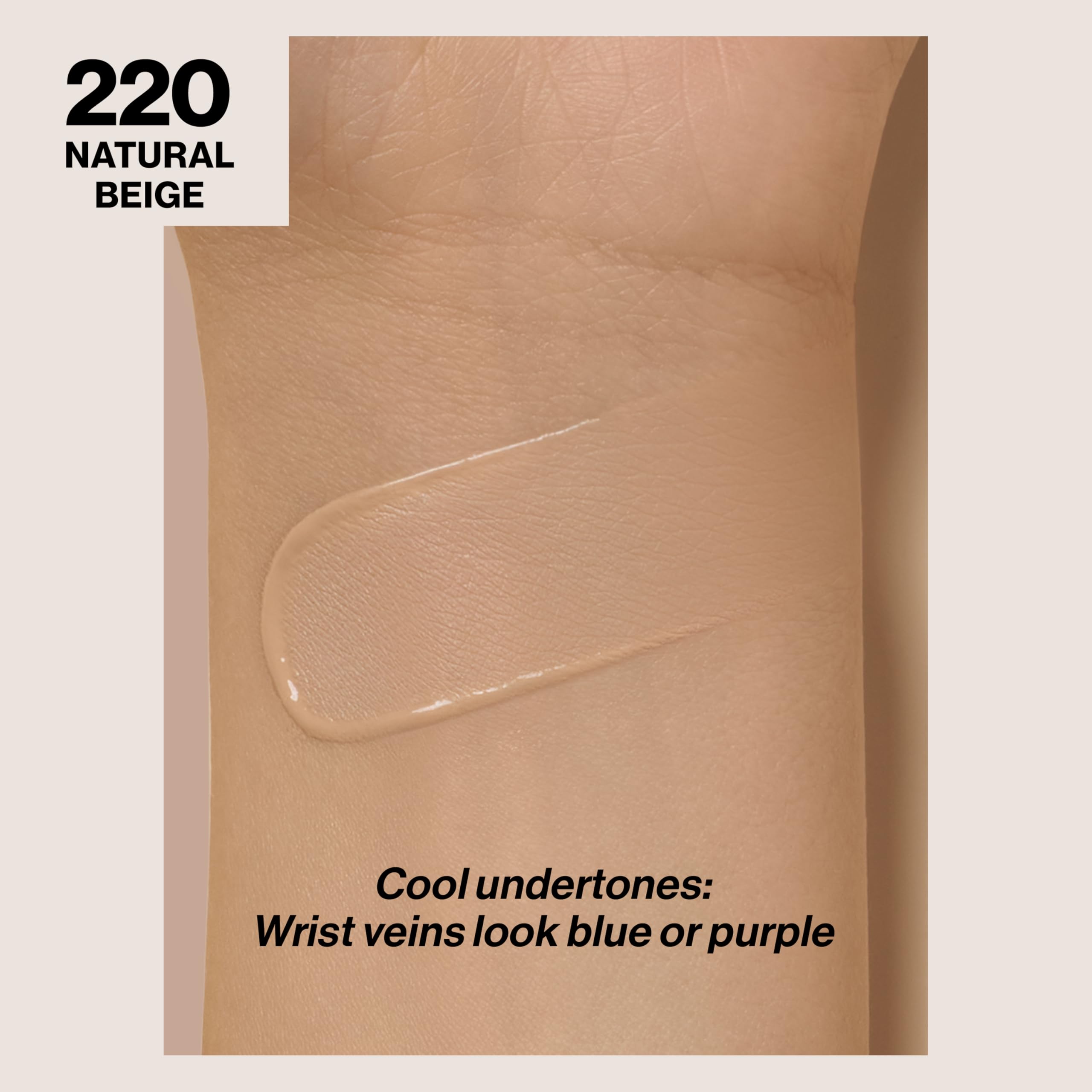 Tono Natural Beige 220 de REVLON ColorStay para un look natural y uniforme.