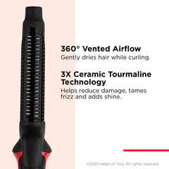 REVLON One-Step Blowout Styler con barril ventilado 360, distribución suave del calor.