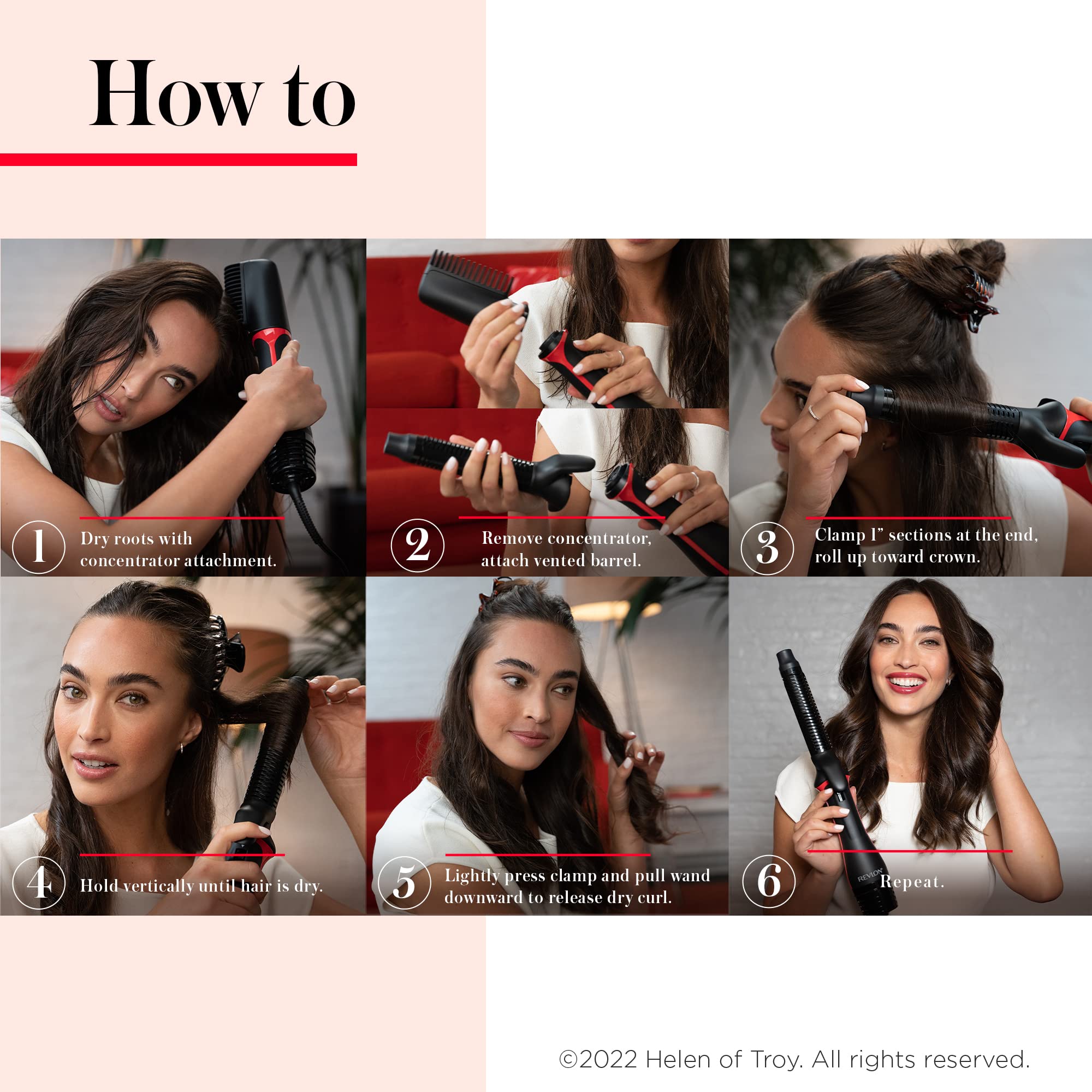 REVLON One-Step Blowout Styler concentrador para raices, secado rapido y volumen.