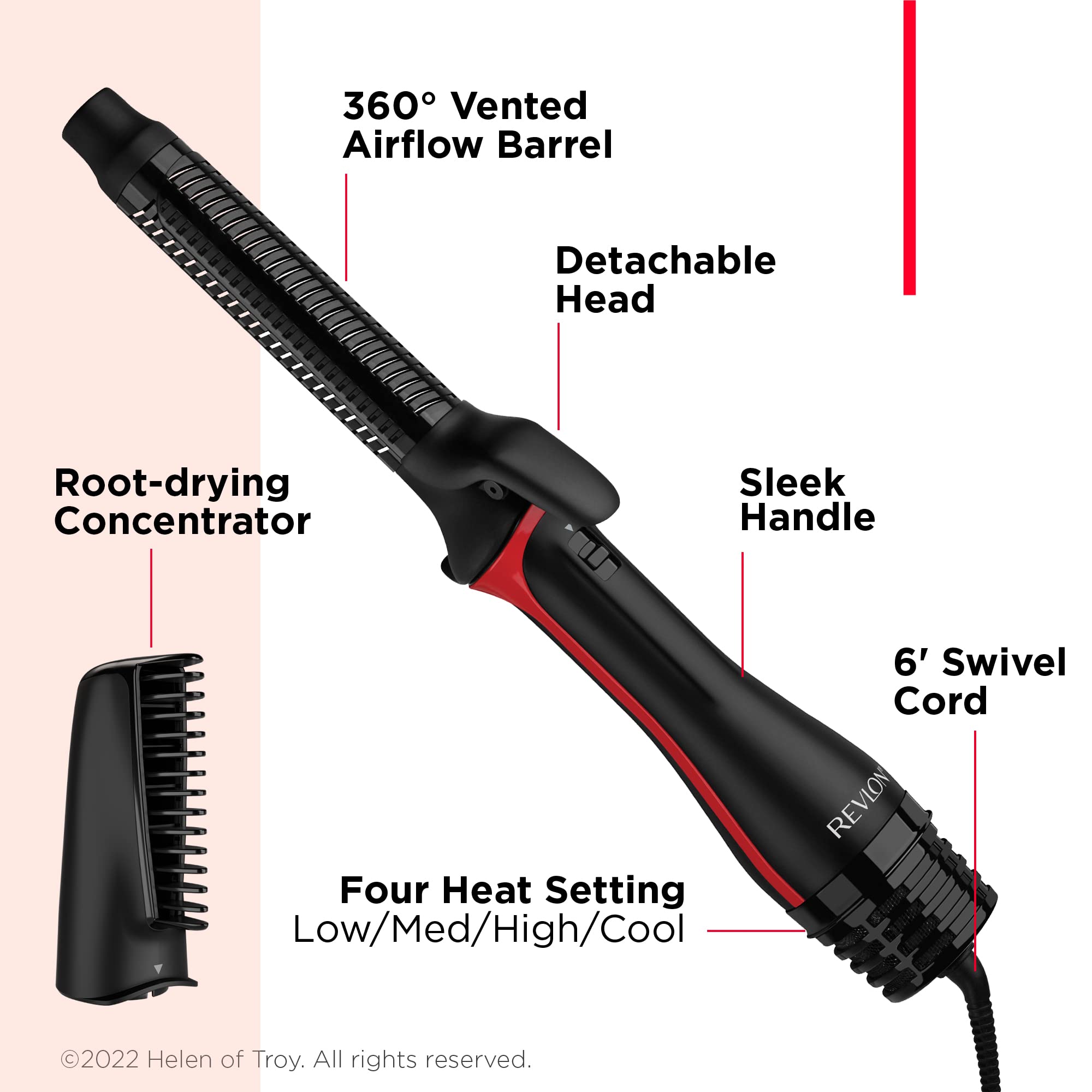 REVLON One-Step Blowout Styler diseño compacto para viaje y guardado facil.