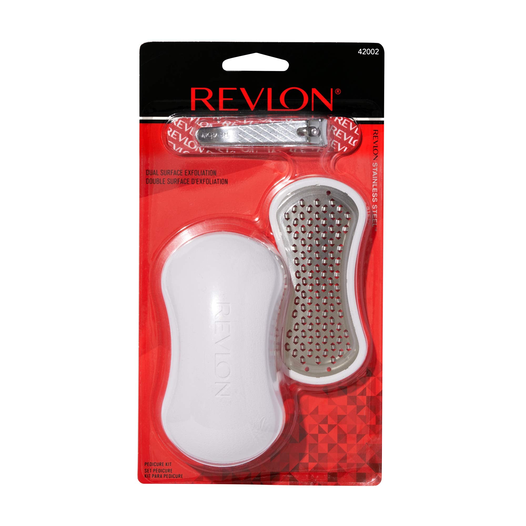 Caja de almacenamiento REVLON para el conjunto de pedicure, organización y limpieza.