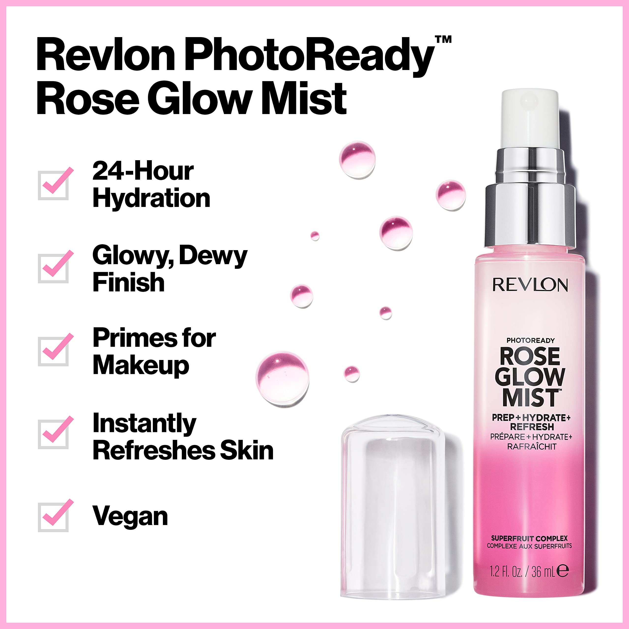 REVLON niebla hidratante 24 horas - mantiene la piel fresca todo el día