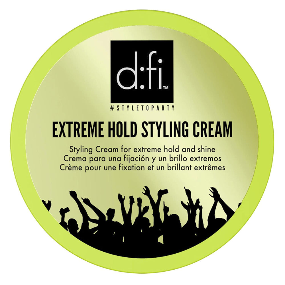 REVLON PROFESSIONAL D:fi Crema Extrema, envase visible, ofrece fijación duradera para peinados.