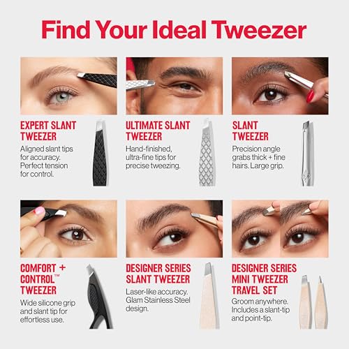Pinza Revlon Serie Designer, ligera y portátil para retoques.
